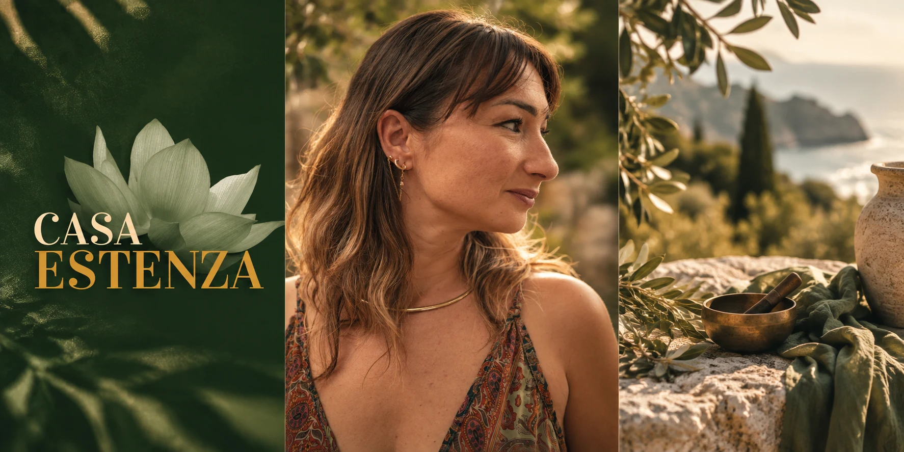Triptyque éditorial du feed Instagram Casa Estenza